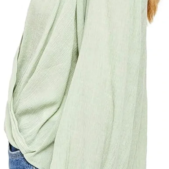 Free People Check On It Frosted Fern blouse - Large - Picture 2 of 9